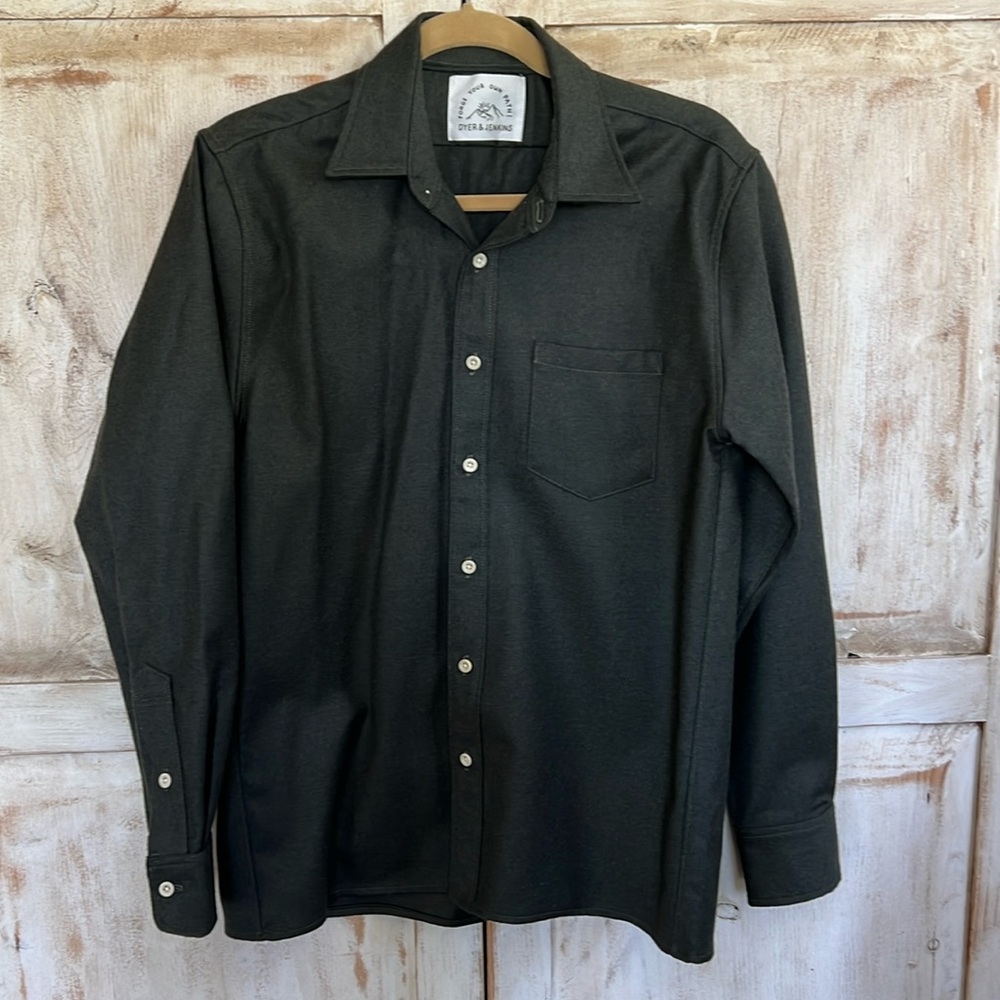 Dyer & Jenkins forrest green wool shirt jacket (S)